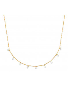 Collier Plaqué Or à Pampilles Zirconium Femmes Tendance