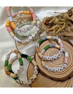 Bracelet Personnalisé Perles Heishi Tendance et Hématite