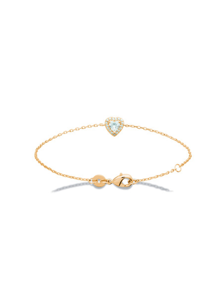 Bracelet Cœur brillant Plaqué Or Femme - Nélia