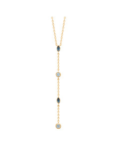 Collier Plaqué Or Décolleté Femme Pierres Mltiples- Eliane
