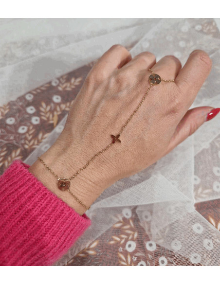 Chaîne de Main Femme Acier Doré Tendance - Ava