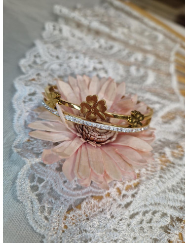 Bracelet Jonc Multi Rangs en Acier Tendance - Illona