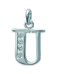Pendentif Argent Initiale Lettre Majuscule U
